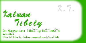 kalman tibely business card